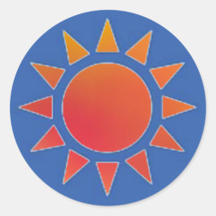 Adesivo Red Orange Sun Sticker