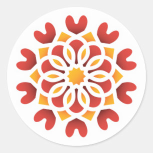 Adesivo Red Orange Yellow Flower Arabe Night Quinceañera