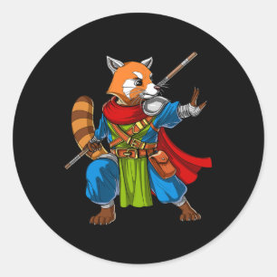 Adesivo Red Panda Bear Ninja Samurai Warrior Funny Kung Fu