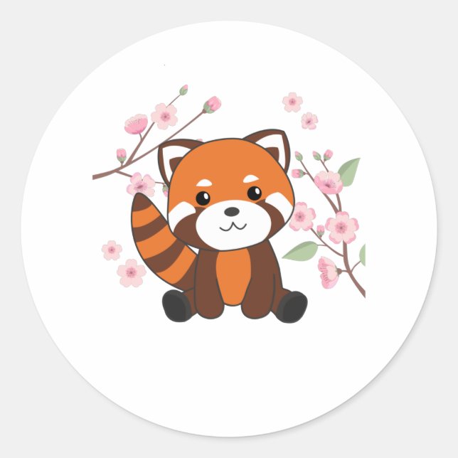 Adesivo Red Panda Doce Animais Para Kawaii Kawaii (Frente)
