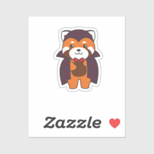 Adesivo Red Panda Halloween Fora do Vampiro do Diabo