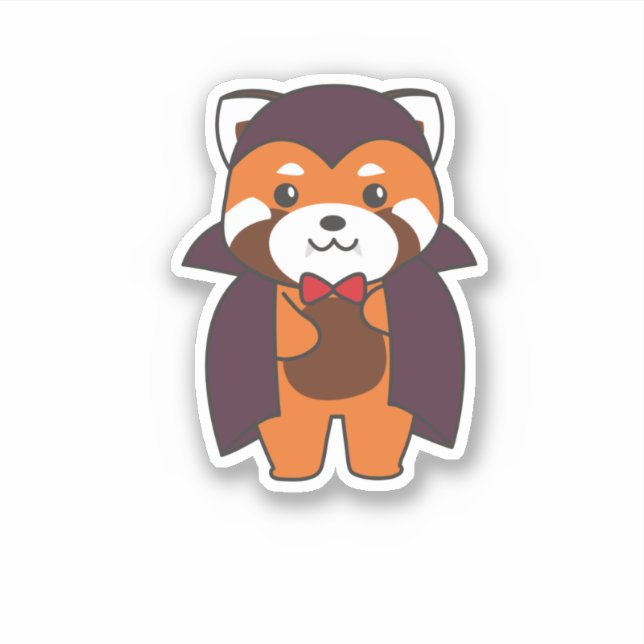 Adesivo Red Panda Halloween Fora do Vampiro do Diabo (Frente)