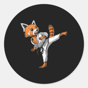 Adesivo Red Panda Karate Ninja Artes Marciais Tae