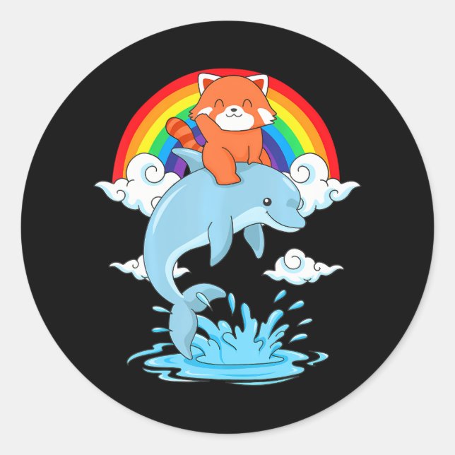Adesivo Red Panda Kawaii Red Panda Dolphin Red Panda (Frente)
