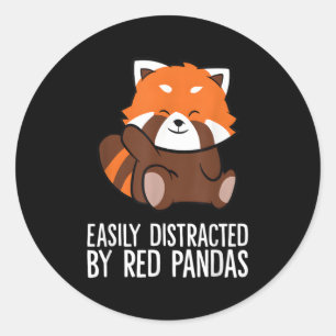 Adesivo Red Panda Love Facilmente Distraido Por Pandas Ver