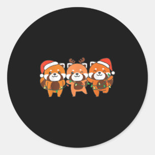 Adesivo Red Panda Natal Animais Frescos e Vermelhos