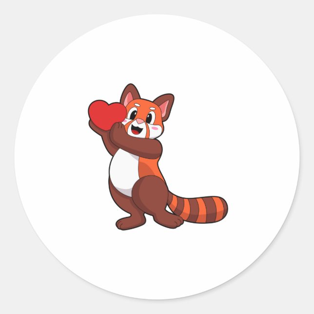 Adesivo Red Panda no Love with Heart.PNG (Frente)