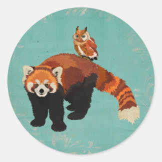 Adesivo Red Panda & Owl Sticker