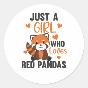 Adesivo Red Pandas Girl ama Red Panda Kawaii Cuecas
