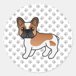 Adesivo Red Piebald French Bulldog Cute Cartoon Dog