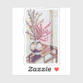 Adesivo Red Plum Blossoms