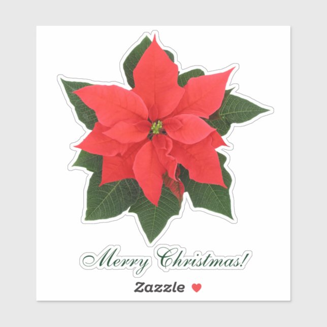 Adesivo Red Poinsettia Sticker (Folha)