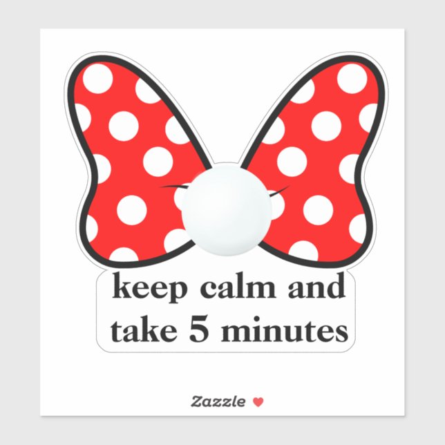 Adesivo Red polka dots vibrant Ribbon (Folha)