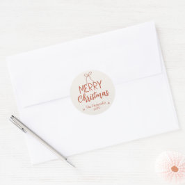 Adesivo Red Ribbon Feliz Natal Personalizado