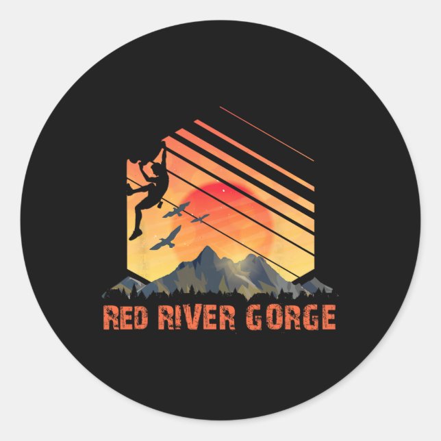 Adesivo Red River Gorge - Climbing Rock Climbing Red River (Frente)