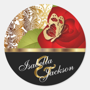 Adesivo Red Rose Floral Design   Personalizar