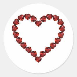 Adesivo Red Ruby Gemstone Heart