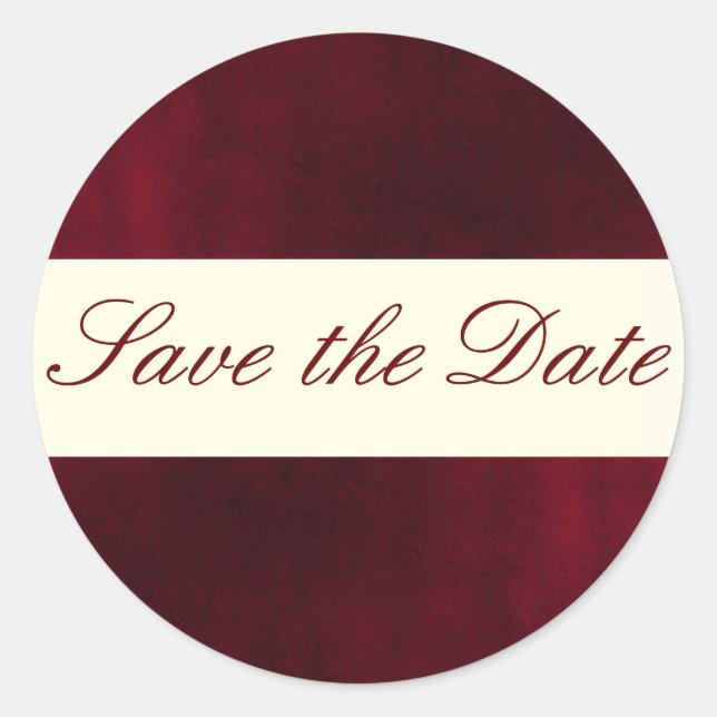 Adesivo Red Save the Date Sticker/Seal (Frente)