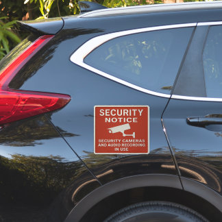 Adesivo Red Security Notice Sign – Surveillance Cameras 