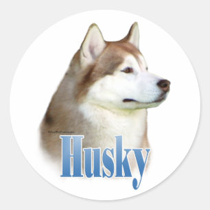 Adesivo Red Siberian Husky Name - Sticker