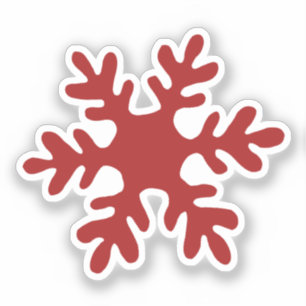 Adesivo Red Simple Snowflake Natal