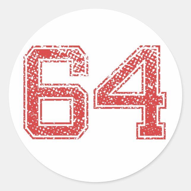 Adesivo Red Sports Jerzee Número 64 (Frente)