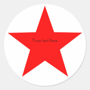 Adesivo Red Star Round Personalizado