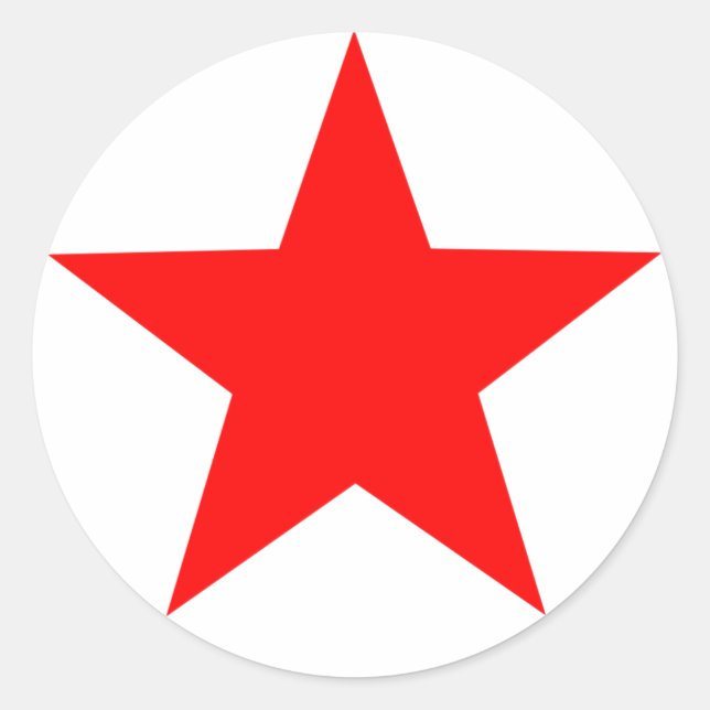 Adesivo Red Star Round Sticker (Frente)