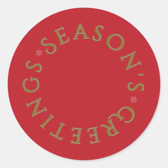 Adesivo Red Sticker- Gold Typography (Frente)