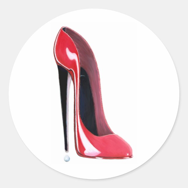 Adesivo Red Stiletto High Heel Calçado Art (Frente)