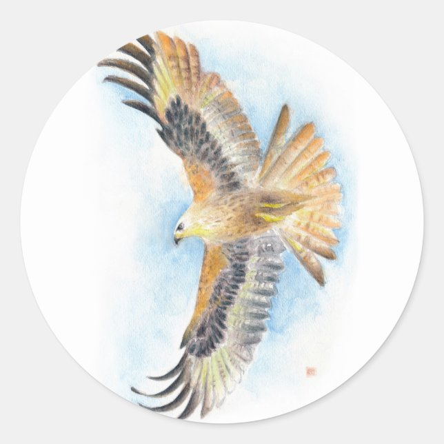 Adesivo Red Tail Hawk Art (Frente)