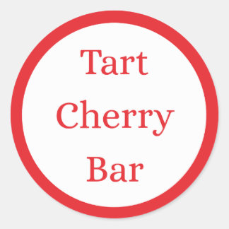Adesivo RED Tart Cherry Bar Flavor Round Sticker