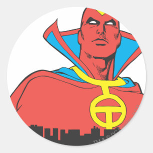 Adesivo Red Tornado Atrás da Cityscape