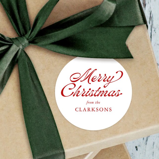 Adesivo Red Vintage Script Modern Felry Christmas (Criador carregado)