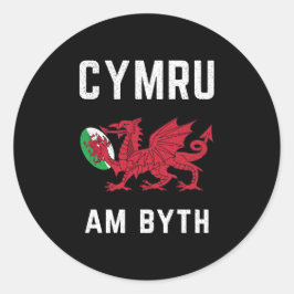 Adesivo Red Welsh Dragon Cymru Roots Rugby Fan Wales Flag