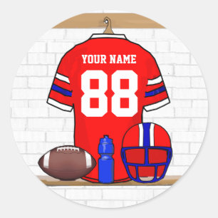 Adesivo Red White Blue Jersey Personalizado