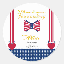 Adesivo Red White & Blue Stripes 4th Do Julho Chá de frald