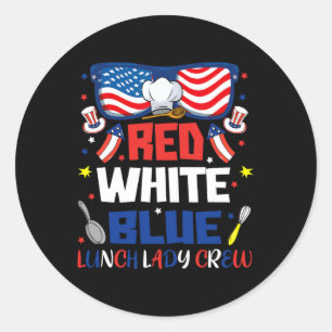 Adesivo Red White Blue Sungs Almoçando Lady Crew 4 de julh