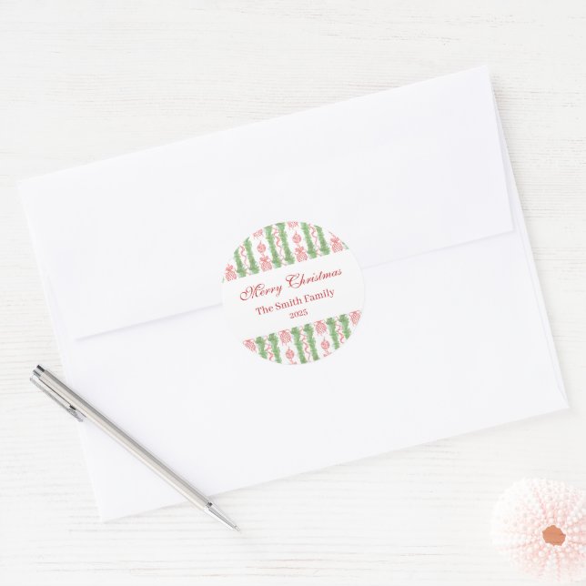 Adesivo Red & White Chinoiserie Garland Grandmillennial (Envelope)