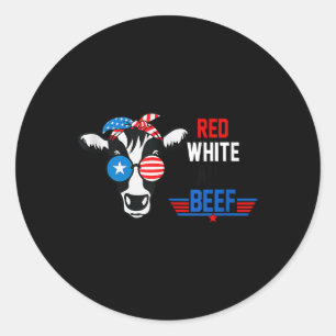 Adesivo Red White E Beef Vintage Bandeira Dos Eua 4 De Jul