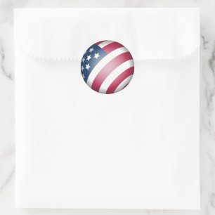 Adesivo Red White e Blue American Flag, Globo Legal