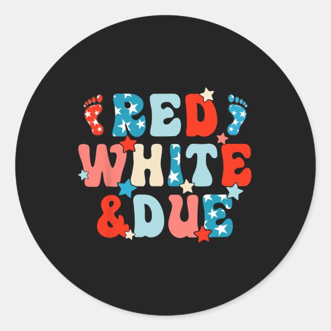 Adesivo Red White E Devida Gravidez Anúncio 4º De Ju (Frente)