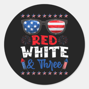 Adesivo Red White E Três Bandeiras Americanas aniversário