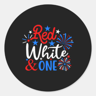 Adesivo Red White E Um Patriota Do primeiro aniversario De