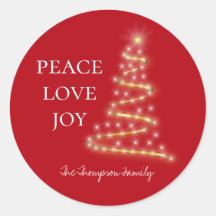 Red White Peace Love Joy Holiday