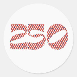 Adesivo Red White Stripe Blue Stars America 250 Birthday