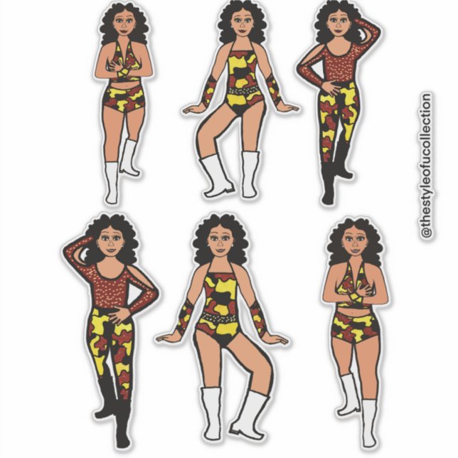 Adesivo Red Yellow Camo Silver  Dancer #2 (Frente)