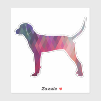 Adesivo Redbone Conhound Geométrico Pattern Silhouette