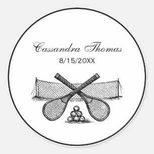 Adesivo Rede de Tênis Vintage Esportivo, Raquetes Cruzadas
