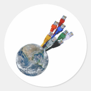 Adesivo Rede Ethernet conectada à Terra